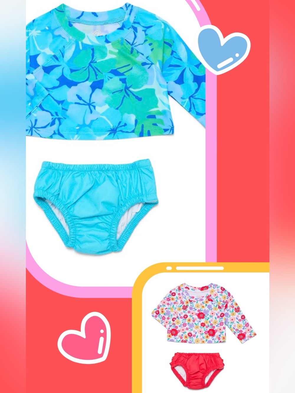 2 L/S Swim Diaper Sets